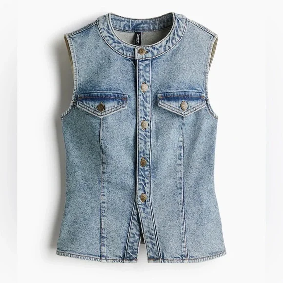 NWT H&M Denim Suit Vest - Medium - Picture 2 of 6